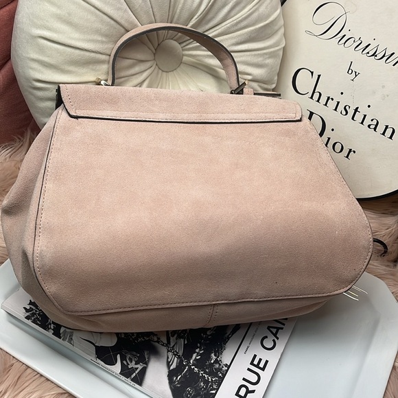 ZARA BLUSH SUEDE TOP HANDLED BAG - Picture 3 of 11